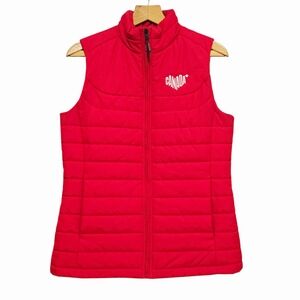 Stormtech Nautilus Red Puffer Quilted Vest with Canada Logo Wormens Size Medium